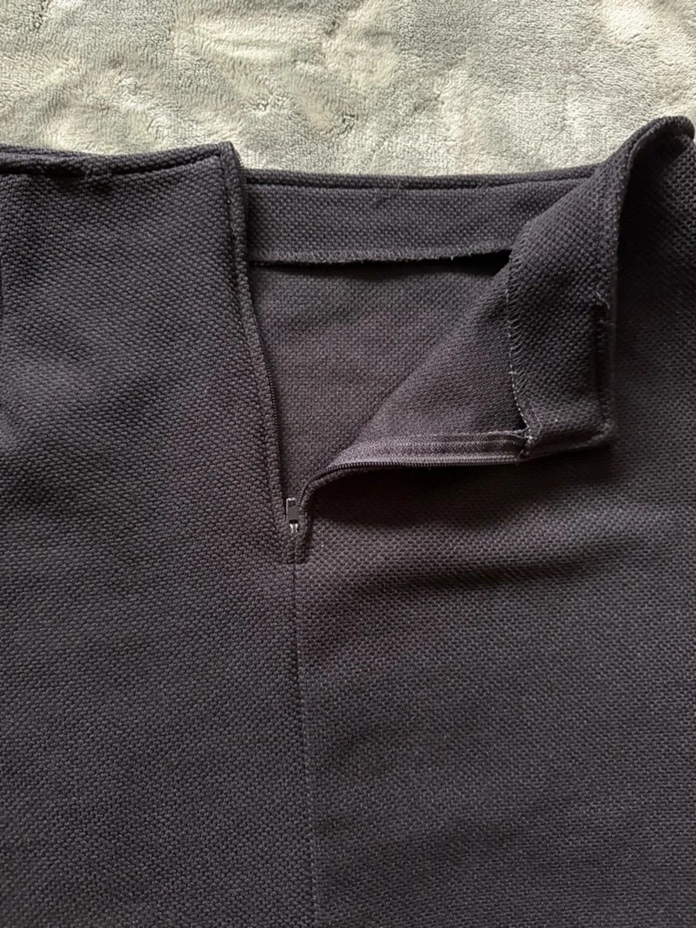 Classic Black Pencil Skirt with Front Button Detail